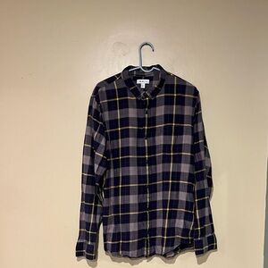 The Rail Mens Size XL Blue Yellow Plaid Button Down Shirt Long Sleeve